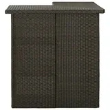 vidaXL Eck-Bartisch Braun 100x50x105 cm Poly Rattan