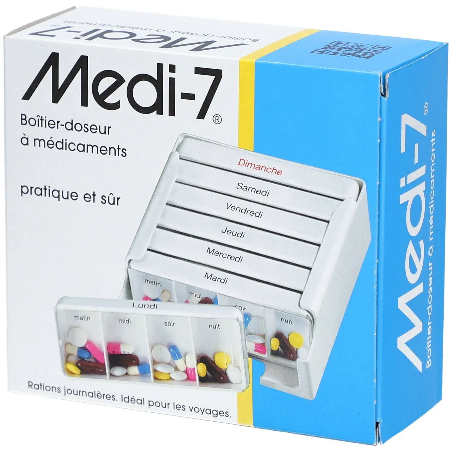 Medi-7 Colore Wochenpillenbox 4 Felder pro Tag - Deutsch