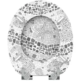 Sanilo WC-Sitz Mosaic World Grey«, mit Absenkautomatik grau