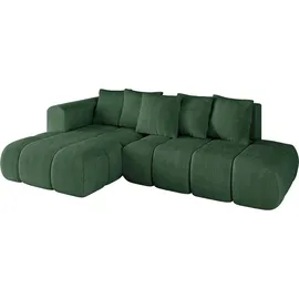 altdecor Ecksofa CLOUD-L-v1 Cord 2-Sitzer Grün