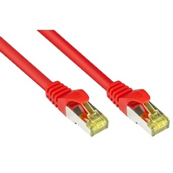 Good Connections Patchkabel mit Cat. 7 Rohkabel S/FTP 0,15m rot