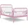 vidaXL Kinderbett Ausziehbett 80 x 130/200 cm Metall rosa