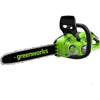 Greenworks 48V(2x24V) Akku Kettensäge mit bürstenlosem Motor, 14-Zoll (35 cm) Klinge, 20 m/s Kettengeschwindigkeit, 3,7kg, Auto-Öler, OHNE x2 24V Akku & Ladegerät, 3 Jahre Garantie- GD24X2CS36