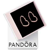 Pandora Creolen Asymmetrische Herzen der Liebe roségold 288307