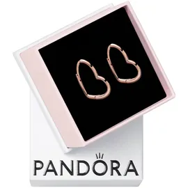 Pandora Creolen Asymmetrische Herzen der Liebe roségold 288307