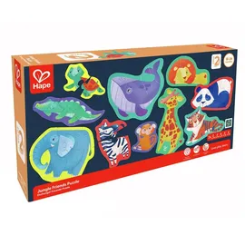 HaPe Dschungel-Freunde-Puzzle, Puzzle-Set enthält zehn exotische Tierpuzzles