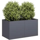 vidaXL Pflanzkübel Anthrazit 80x40x40 cm Kaltgewalzter Stahl,
