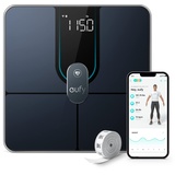 eufy Personenwaage, Smart Scale P2 Pro, Digitale Körperfettwaage WLAN/Bluetooth, 16 Messwerte inkl. Gewicht, Herzfrequenz, Körperfett, BMI, Muskel-/Knochenmasse (Schwarz)