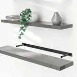 CASARIA Hängeregal 110 x 3,8 x 23 cm Grau