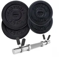 ScSPORTS® Hantel-Set Kurzhantelset 30mm Kurzhantel Set Gusseisen Gewichte Fitness schwarz