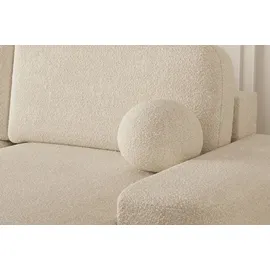 moeblo Ecksofa Lisbon – Ottomane beidseitig montierbar, Ecksofa aus Bouclé, Couch für Wohnzimmer, Schlafsofa Sofagarnitur Sofa Eckcouch L-Form,... - Schwarz
