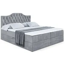altdecor Boxbett, Grau Samt