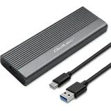 Qoltec 5901878522678 Qoltec Aluminiowa Obudowa Kieszeń na dysk SSD M.2 SATA NGFF USB-C