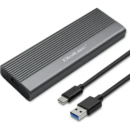 Qoltec 5901878522678 Qoltec Aluminiowa Obudowa Kieszeń na dysk SSD M.2 SATA NGFF USB-C