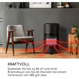 Blumfeldt Terrassenheizer Gasheizstrahler 40 kW schwarz