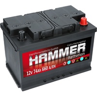 HAMMER 12V 74 Ah 660A EN Autobatterie ersetzt 66Ah 68Ah 70Ah 72Ah 75Ah 80Ah 85Ah