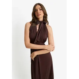 lscn by lascana Neckholderkleid Maxi Braun 42
