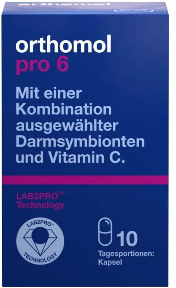 Orthomol Pro 6 - mit einer Kombination ausgewählter Darmsymbionten und Vitamin C - Kapseln