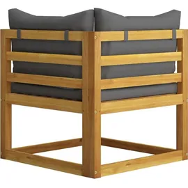 vidaXL 11-tlg. Garten-Lounge-Set mit Auflagen Massivholz Akazie