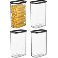 Mepal MODULA Vorratsdose 2000 ml 4er Set schwarz