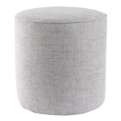 Hocker aus hellgrauem Stoff D 40 cm COQ