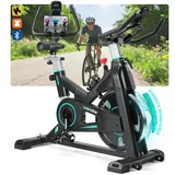 Wenoker Heimtrainer 2025 neu Heimtrainer Fahrrad mit App, Leises Hometrainer Fahrrad (1-tlg., mit Magnetwiderstand), Indoor Fitnessbikes für Kardio-Training zu Hause blau
