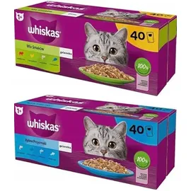 Whiskas Nassfutter Geschmacksmischung in Gelee 80 x 85 g