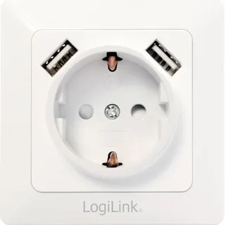 Logilink Unterputz-Steckdose mit 2x USB