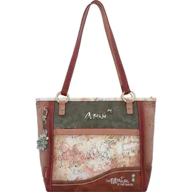 Anekke Peace & Love Schultertasche Polyurethan Khaki