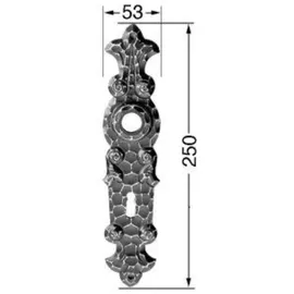 Hans Scheitter Langschild 208Z PZ sichtbar verschraubt Schwarz