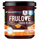 ALLNUTRITION Zuckerfreie Konfitüre und Zuckerfreier Schokoladenaufstrich - Frulove Choco In Jelly Orange - Kalorienarmer Aufstrich - Zuckerfreie Marmelade - Gesunde Snacks - Veganerfreundlich -300g