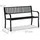 Relaxdays Gartenbank 127,5 x 59,5 x 82 cm schwarz
