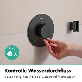 Hansgrohe Ecostat Comfort S Duschthermostat Unterputz für 2 Verbraucher Brushed Black Chrome 33715340