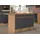kochstation Winkelküche L-Form 490 x 153 cm grau