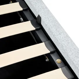 Beliani Bett mit Stauraum Stoff BLAGNAC 180 x 200 cm Schlafzimmer, Betten