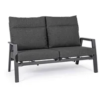 BIZZOTTO - 2-Sitzer-Sofa mit Liegekissen mit anthrazitfarbenen Kledi-Kissen