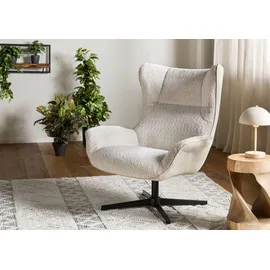 Massivmoebel24 Ohrensessel Oskar Polyester 90 x 88 x 101 cm Beige