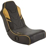 X Rocker Shadow 2.0 Floor Rocker Gaming-Bodensessel für Kinder & Jugendliche mit Audiosystem - schwarz/gold