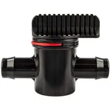 tecuro Schlauchverbinder Ø 14 mm mit Absperrhahn KS-schwarz