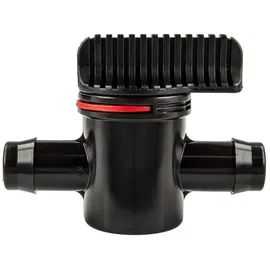 tecuro Schlauchverbinder Ø 14 mm mit Absperrhahn KS-schwarz