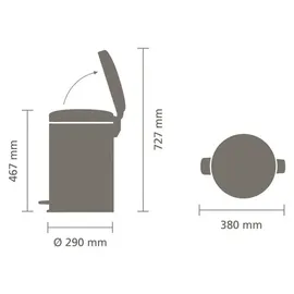 Brabantia Newicon 20 l matt black