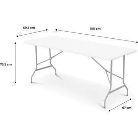 sweeek Partytisch 2er Set Weiß
