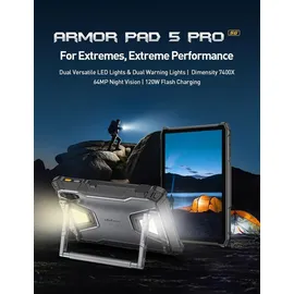 Ulefone Armor Pad 5 Pro 5G 11" 2025 12 GB RAM 512 GB Schwarz