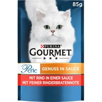 Gourmet Gourmet PURINA GOURMET Perle Genuss in Sauce Katzenfutter nass, mit Rind, 26er Pack (26 x 85g)