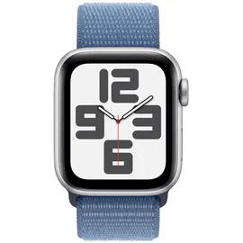 Apple Watch SE 2023 GPS + Cellular 40 mm Aluminiumgehäuse silber, Sport Loop winterblau