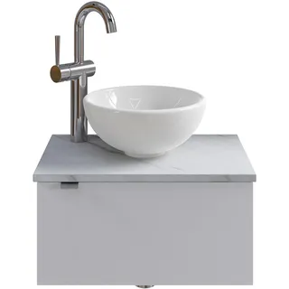 Saphir »Serie 6915 Waschschale mit Unterschrank für Gästebad, Gäste WC«, 51 cm breit, 1 Tür, Waschtischplatte, kleine Bäder, ohne Armatur