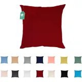 Livessa Kissenbezug 80x80 aus%100 Baumwolle Jersey Stoff - Verdeckter Reißverschluss, Kopfkissenbezug 80x80 cm, Kissenhülle, Ultra weich und atmungsaktiv, Oeko-Tex Zertifiziert