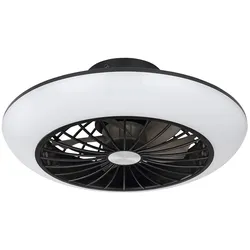 LED Deckenventilator, Memory, schwarz, kühlend, D 30cm
