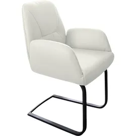 W.Schillig Freischwinger »ole«, (Set), 2 St., Longlife Xtra-Leder z59, 2er- oder 4er-Set, Gestell in Schwarz pulverbeschichtet, weiß