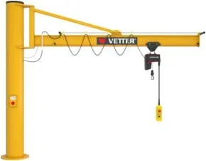 Vetter Säulenschwenkkran ASSISTENT Verbundanker-System Elektrokettenzug 250kg, 6,0m